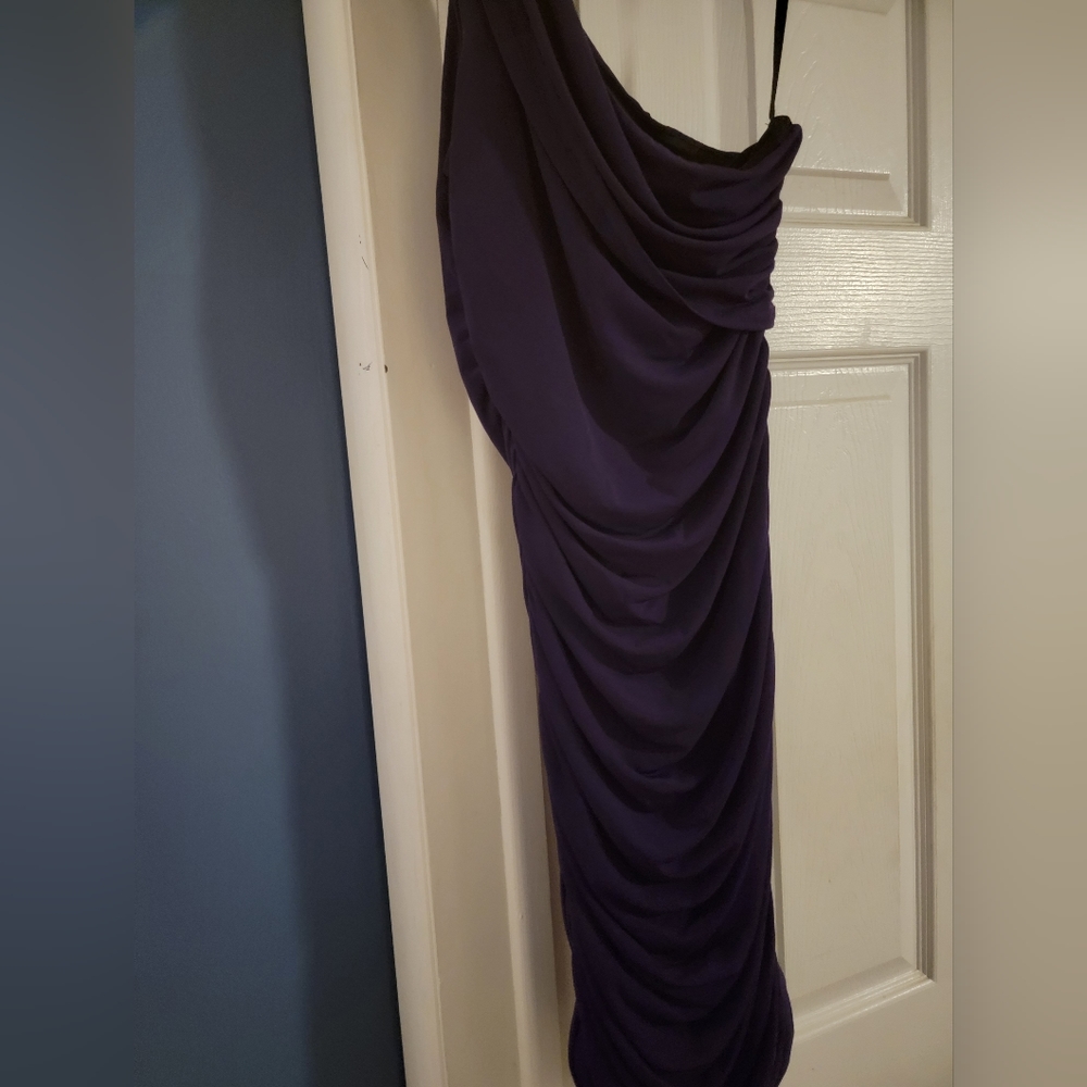 purple cocktail dress